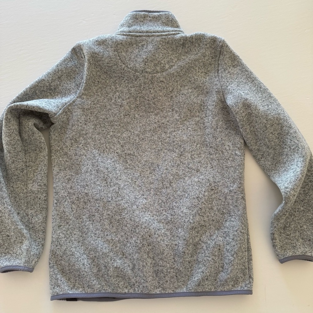 L.L. Bean Heathered Gray Quarter Snap Pullover Sweatshirt Medium Reg - Picture 11 of 12